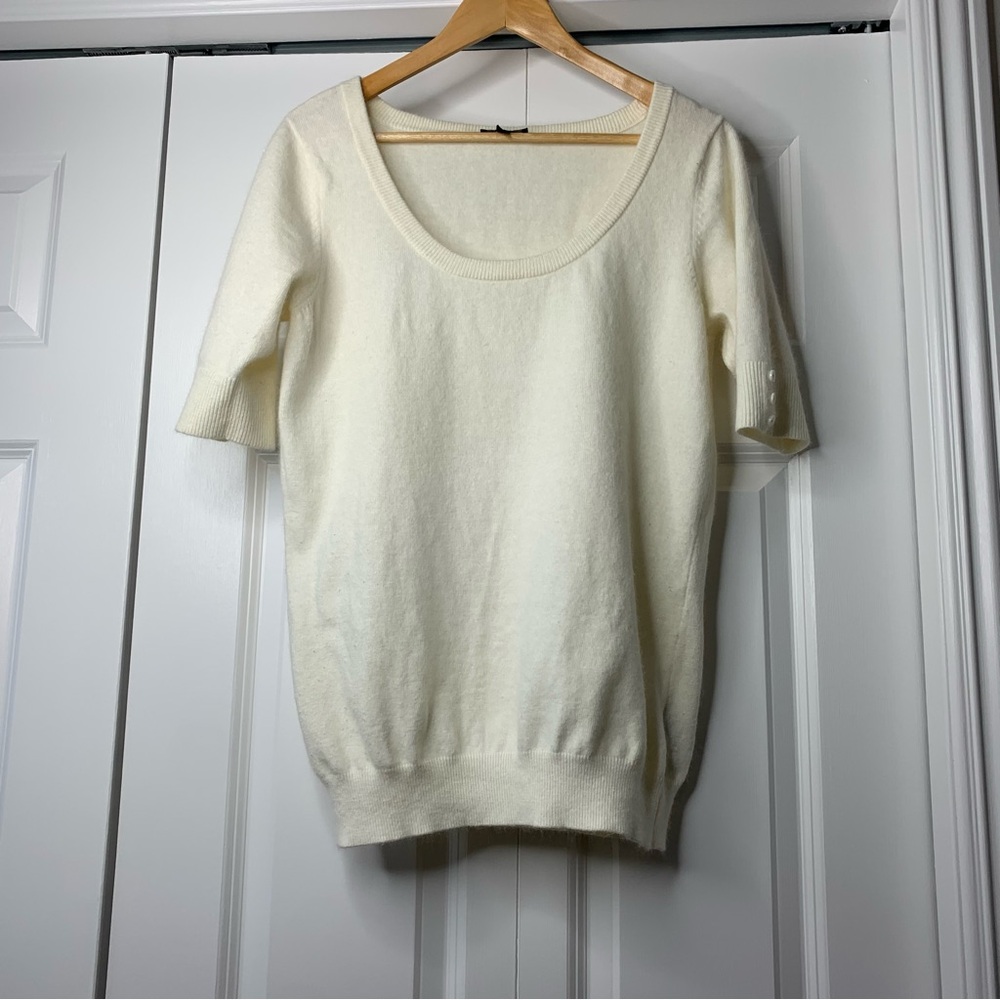Le Chateau Cream Scoop Neck Angora Sweater Women’s Size US L